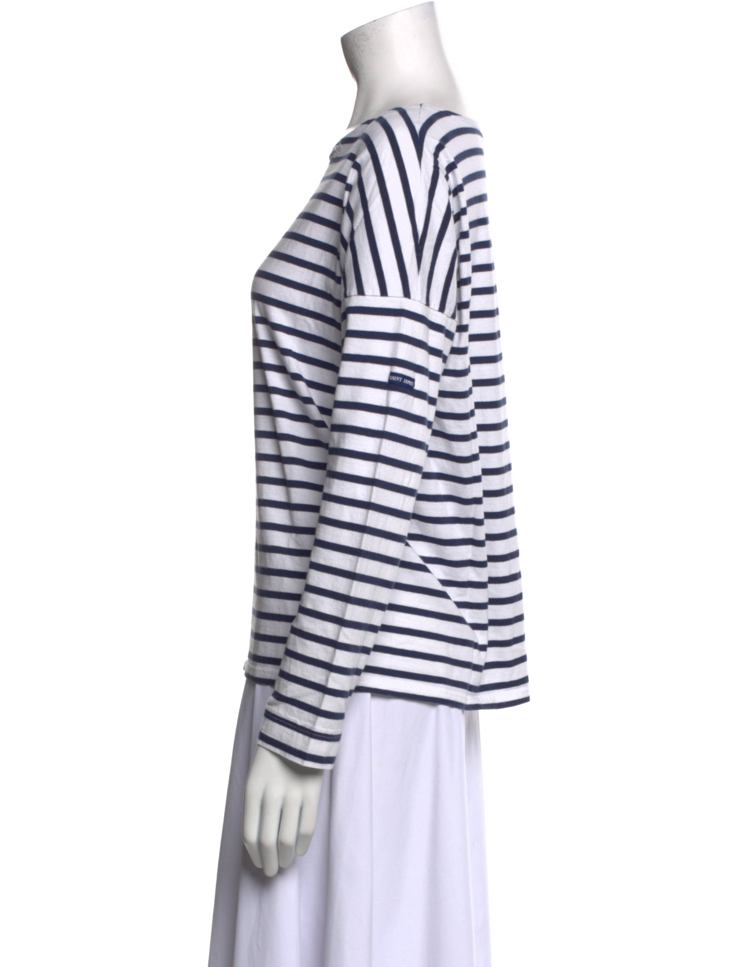 Saint James Striped Bateau Neckline T-Shirt