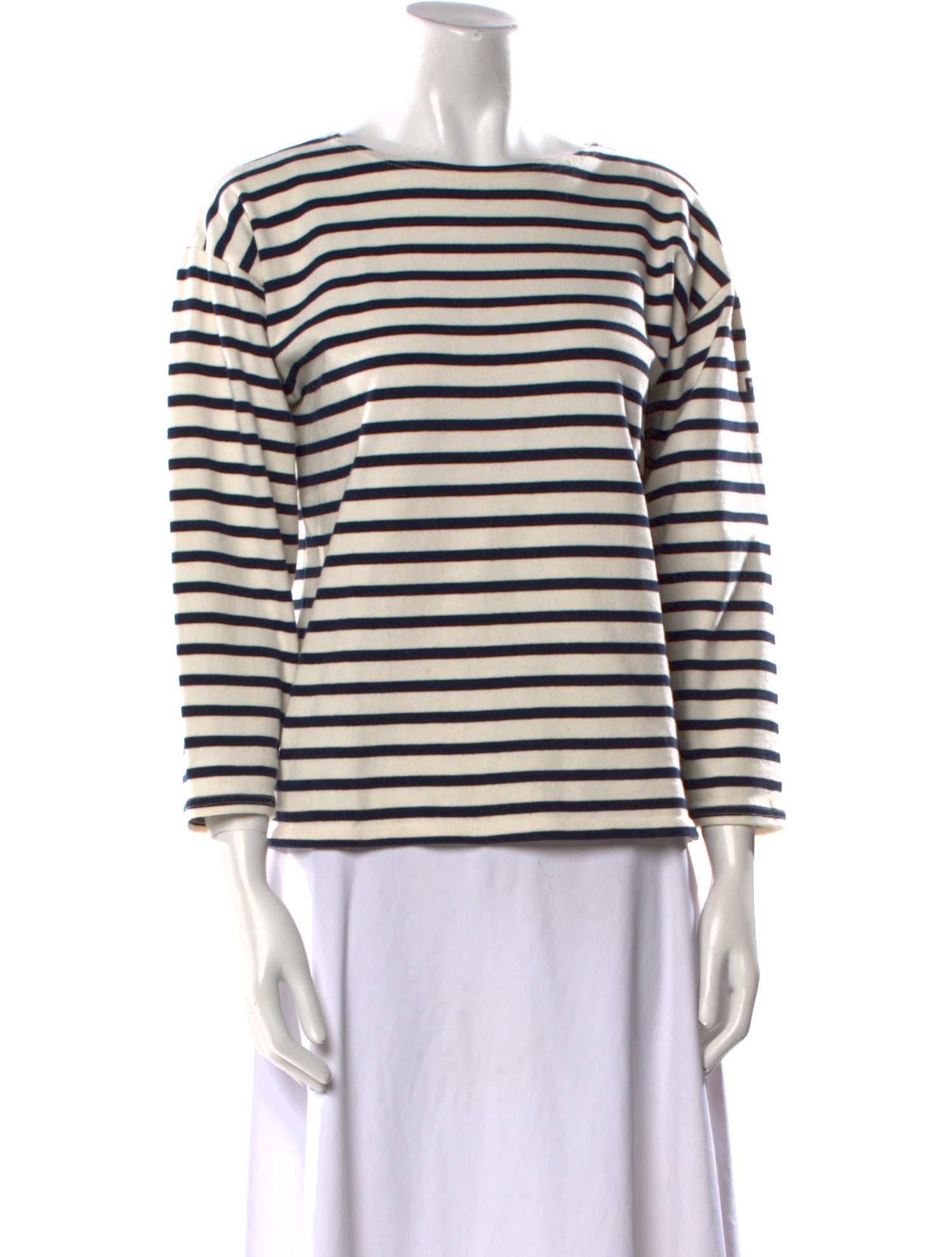 Saint James Striped Bateau Neckline Top