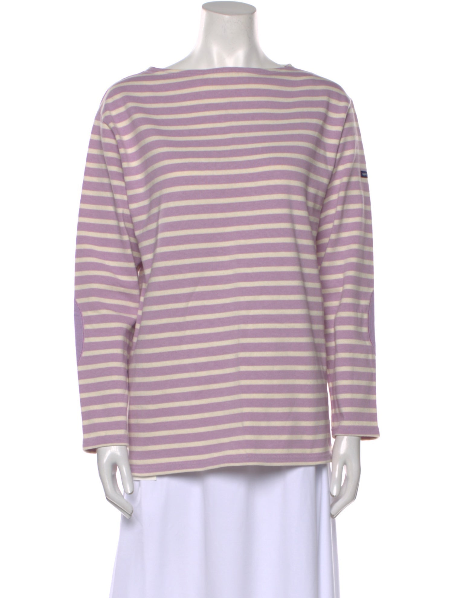 Saint James Striped Bateau Neckline Top