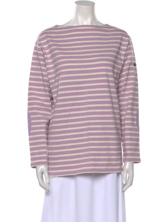 Saint James Striped Bateau Neckline Top