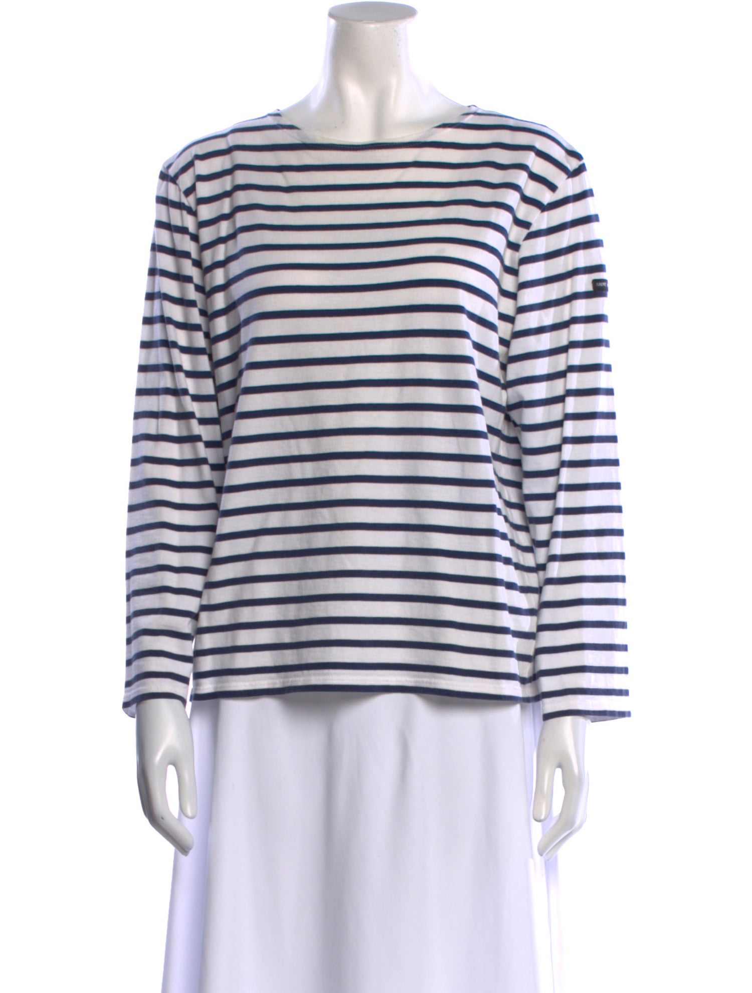 Saint James Striped Scoop Neck Top