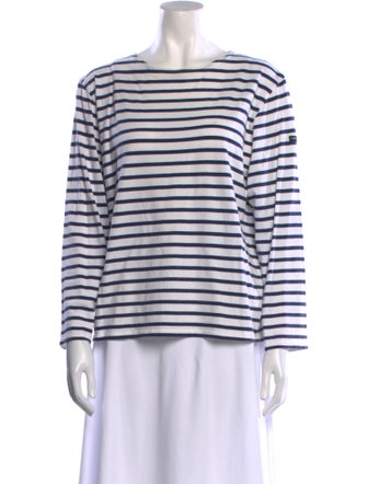 Saint James Striped Scoop Neck Top