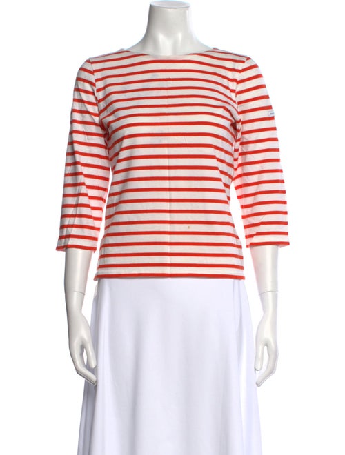 Saint James Striped Bateau Neckline Top