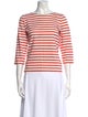 Saint James Striped Bateau Neckline Top