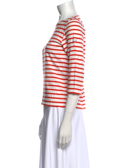 Saint James Striped Bateau Neckline Top