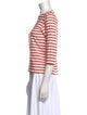 Saint James Striped Bateau Neckline Top