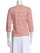 Saint James Striped Bateau Neckline Top