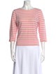 Saint James Striped Bateau Neckline Top