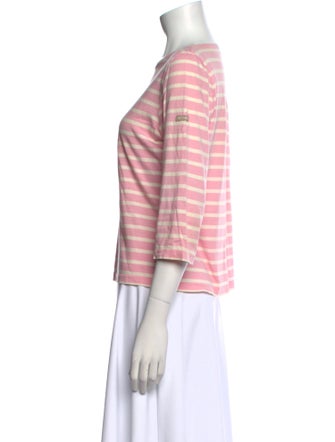 Saint James Striped Bateau Neckline Top