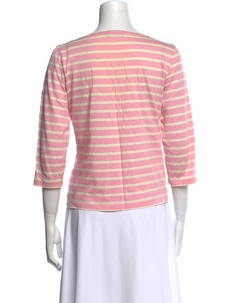 Saint James Striped Bateau Neckline Top