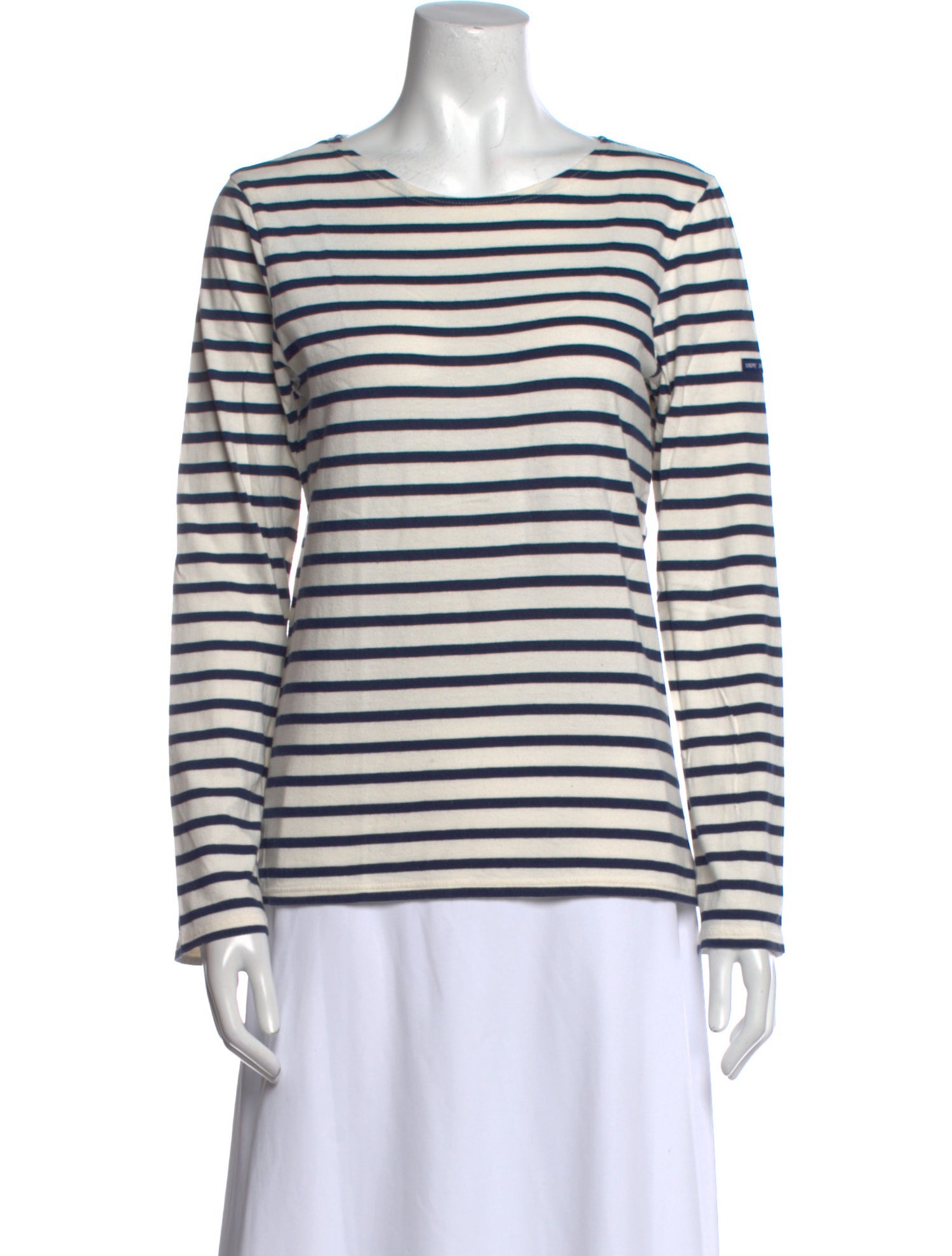 Saint James Striped Crew Neck Top