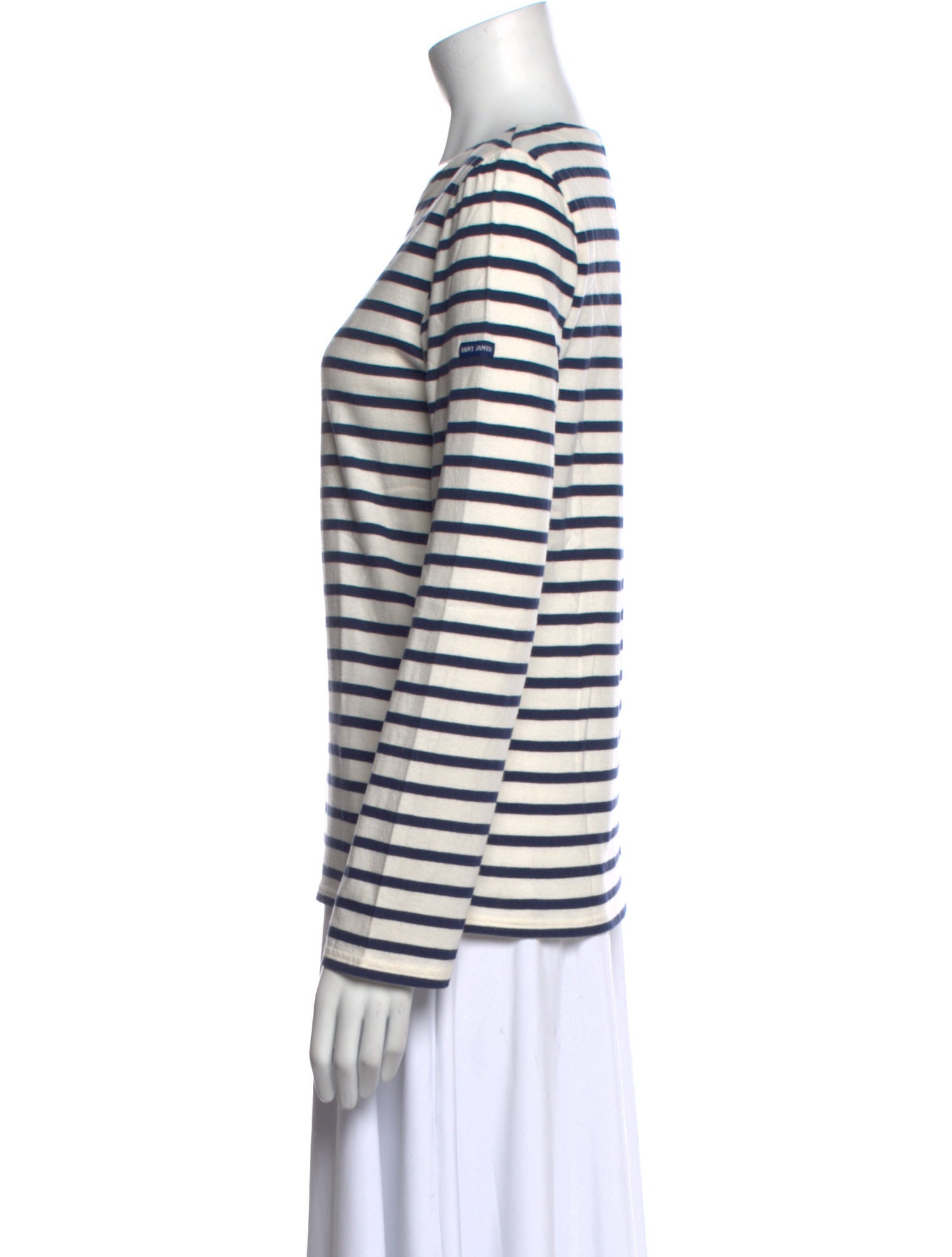 Saint James Striped Crew Neck Top