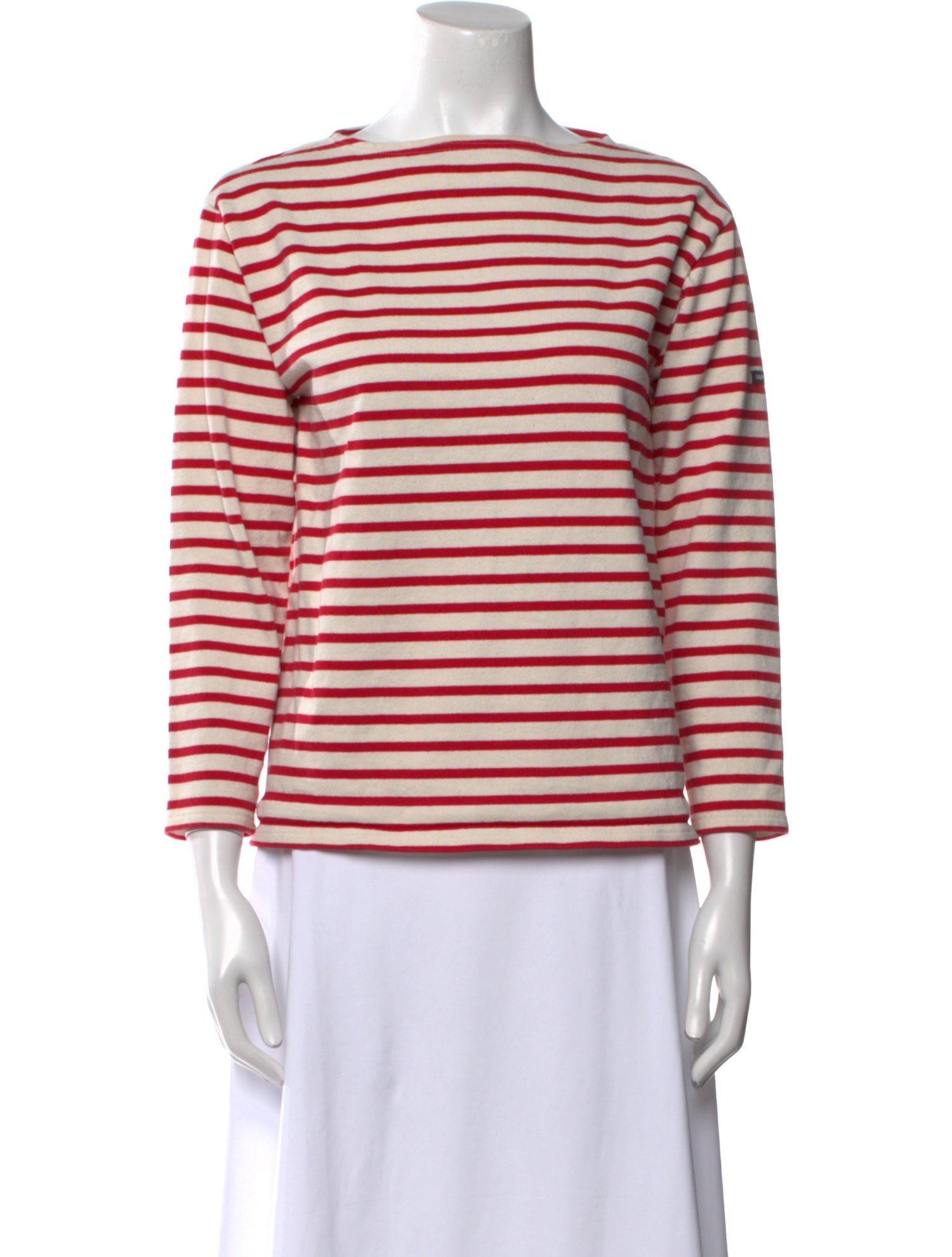Saint James Striped Bateau Neckline Top