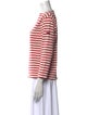 Saint James Striped Bateau Neckline Top
