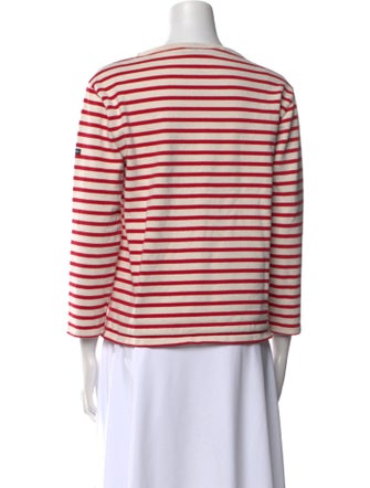 Saint James Striped Bateau Neckline Top