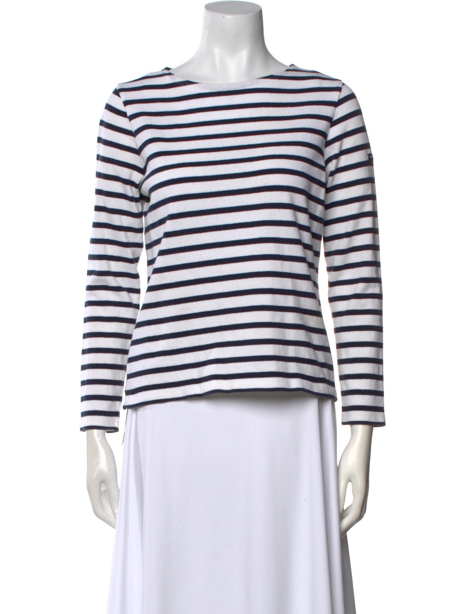 Saint James Striped Crew Neck Top