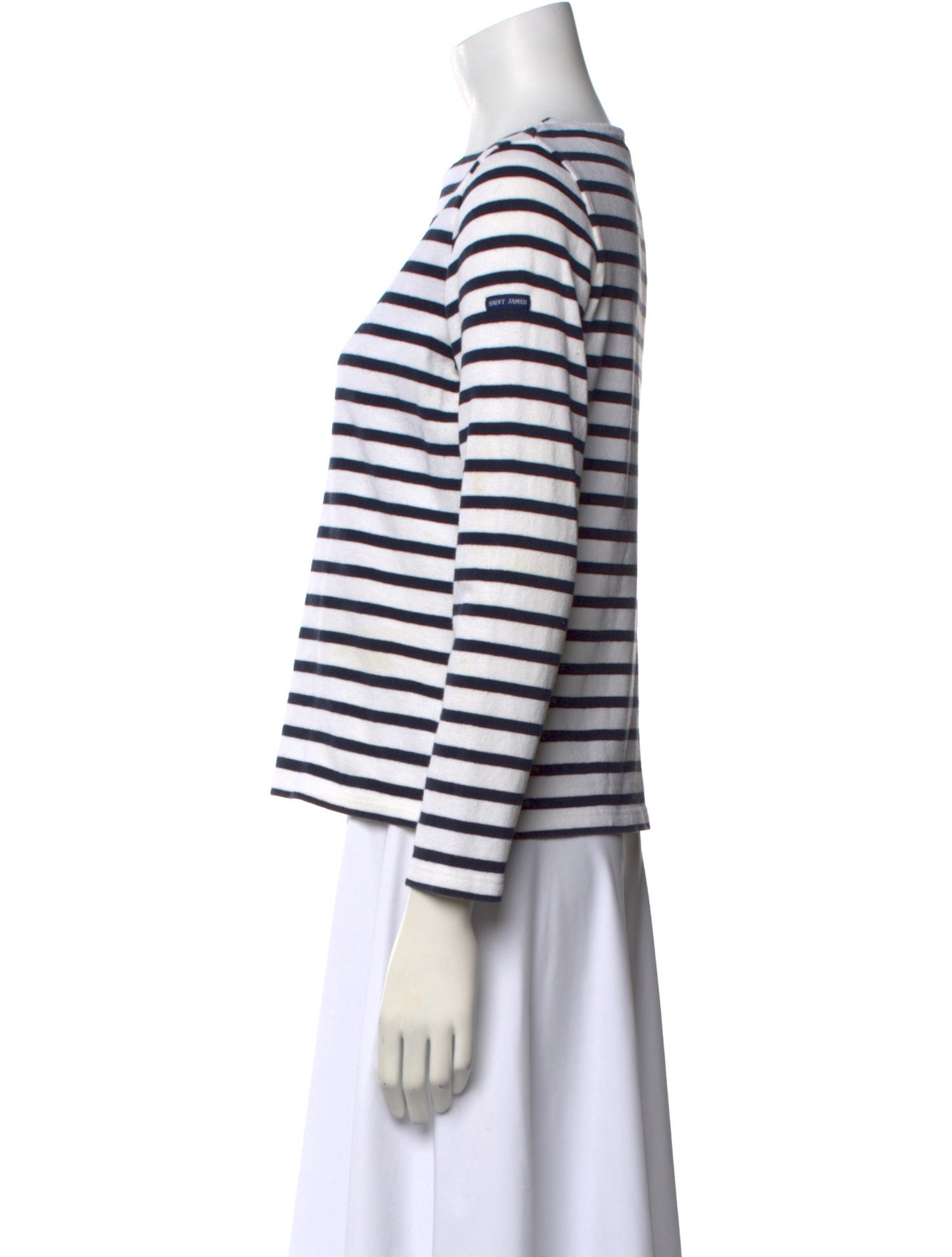 Saint James Striped Crew Neck Top