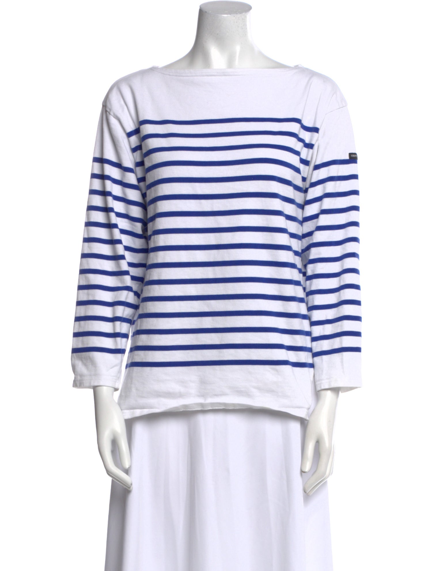 Saint James Striped Bateau Neckline Top