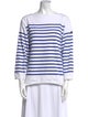 Saint James Striped Bateau Neckline Top
