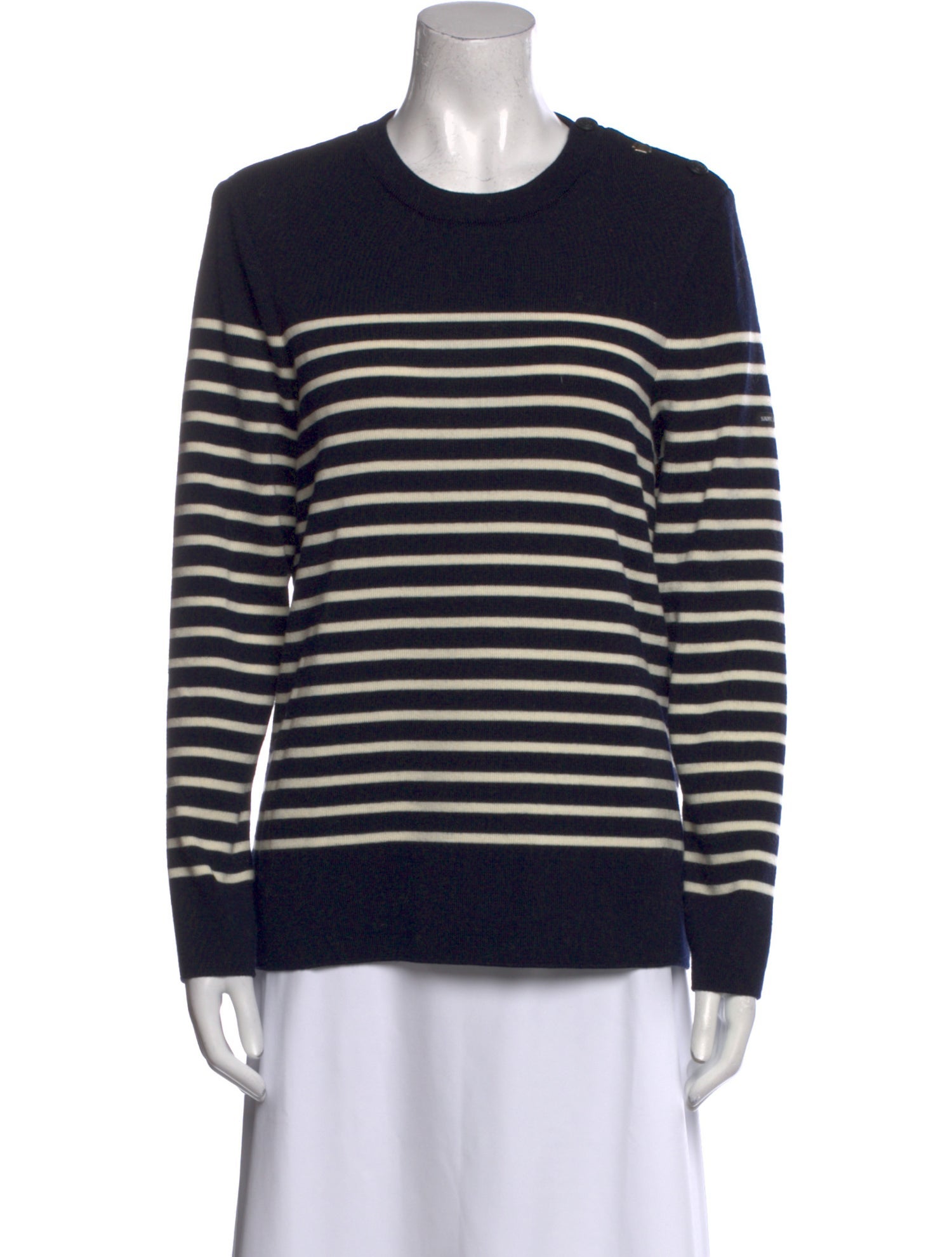 Saint James Virgin Wool Striped Sweater