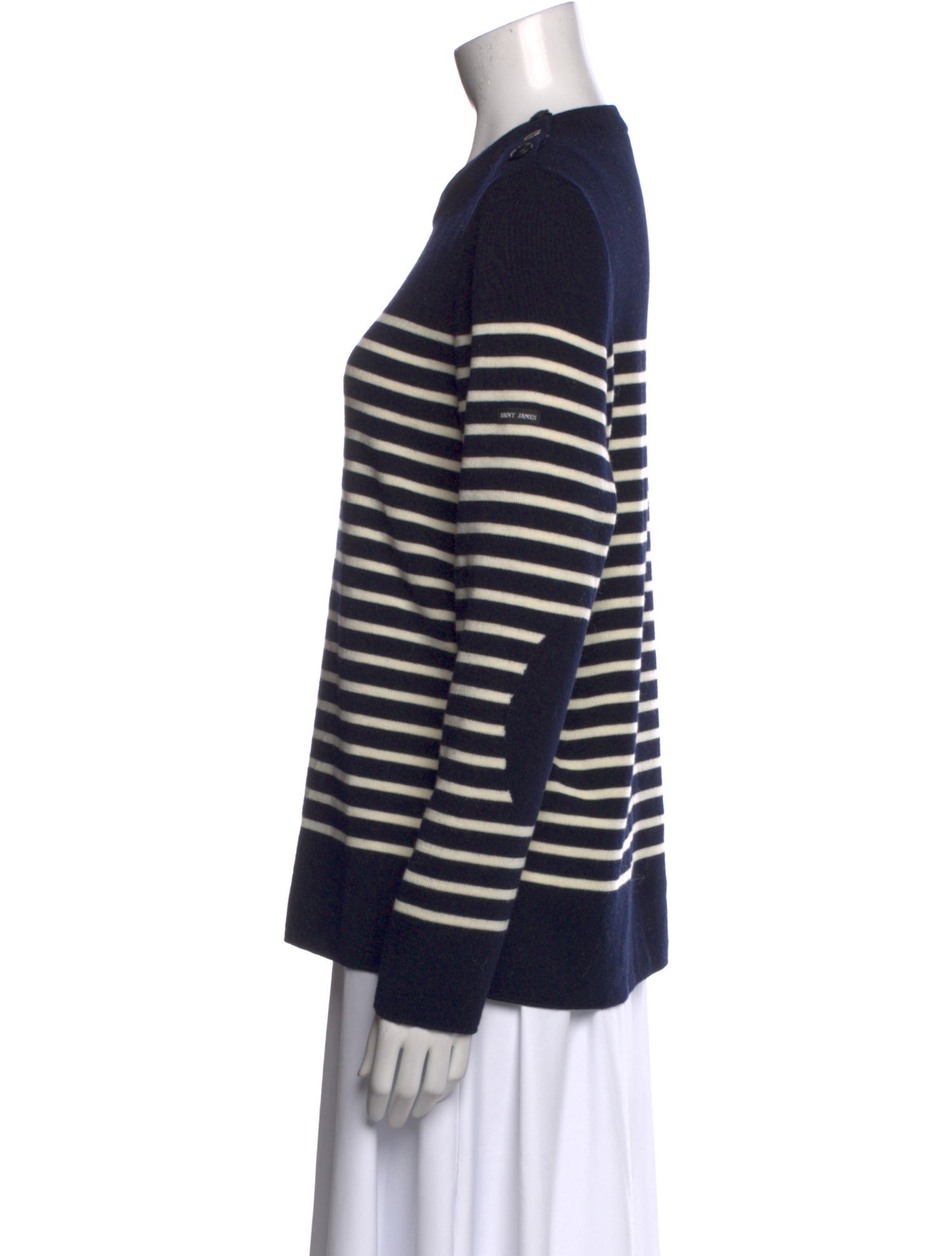 Saint James Virgin Wool Striped Sweater