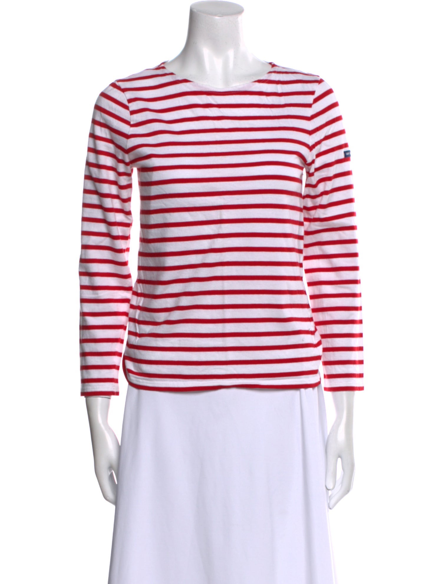 Saint James Striped Crew Neck Top