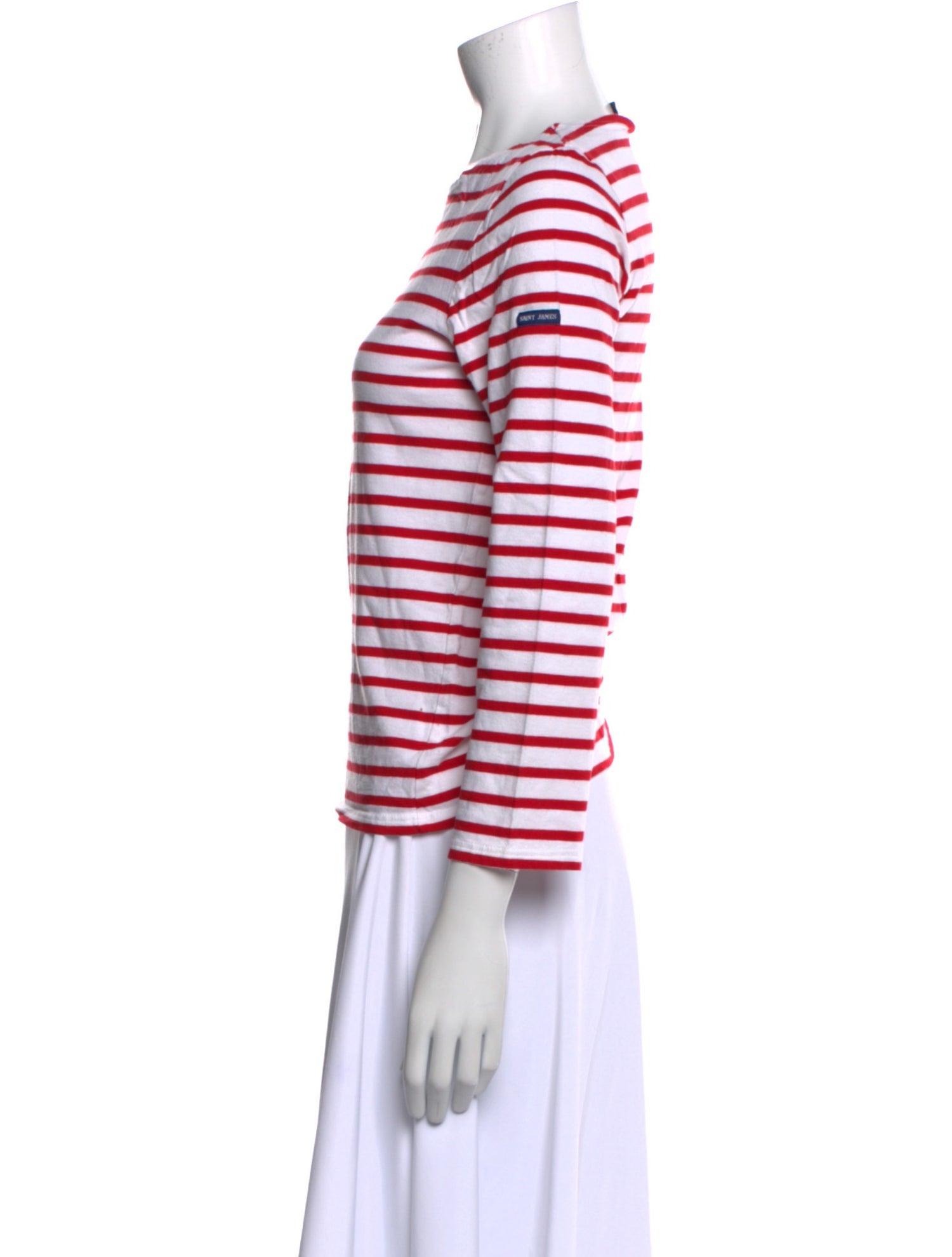 Saint James Striped Crew Neck Top