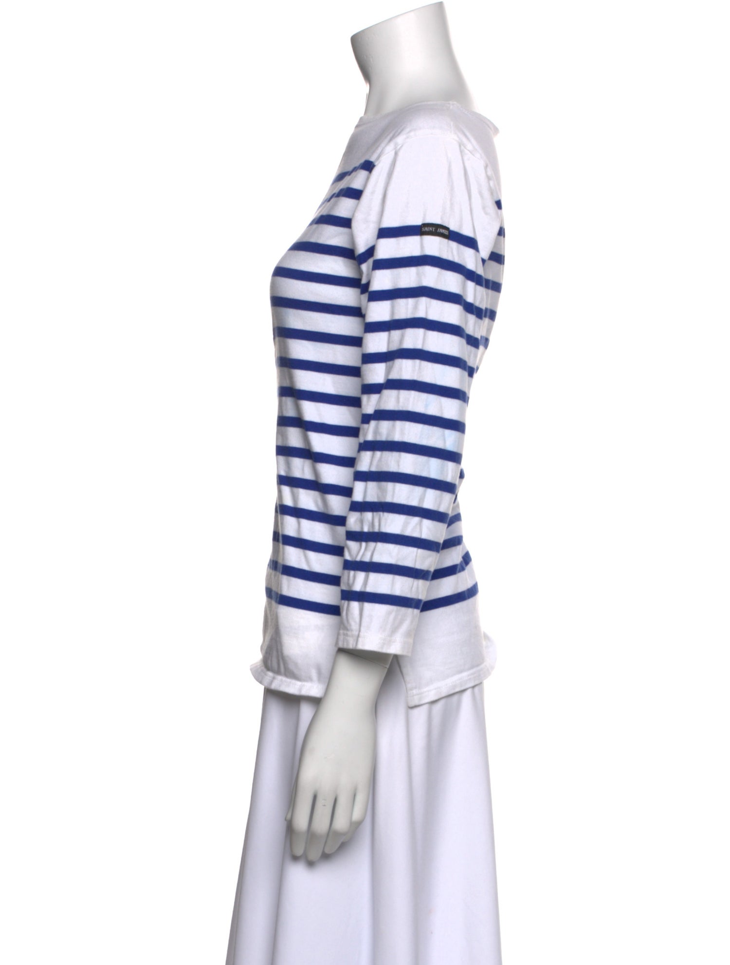 Saint James Striped Bateau Neckline Top