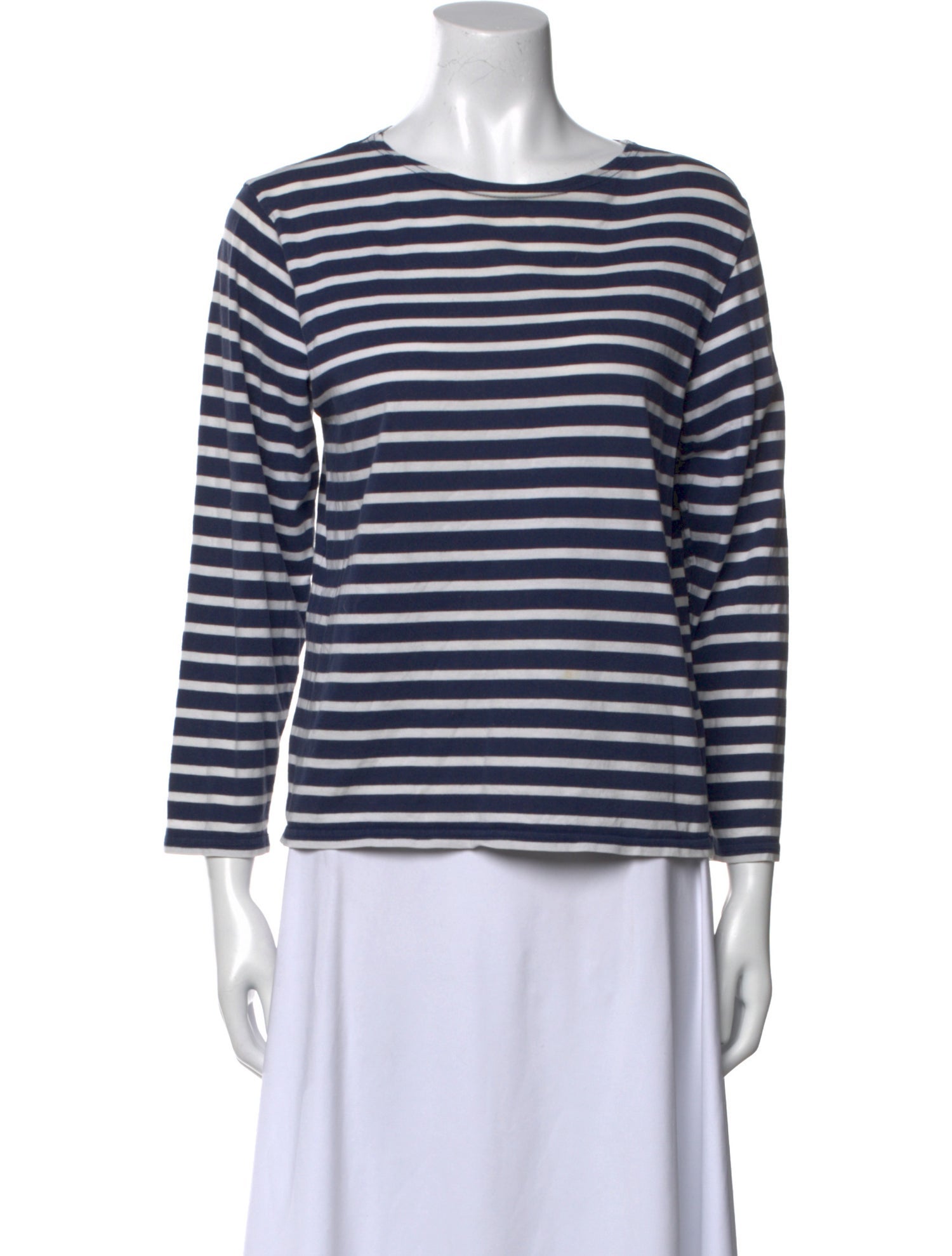Saint James Striped Bateau Neckline Top