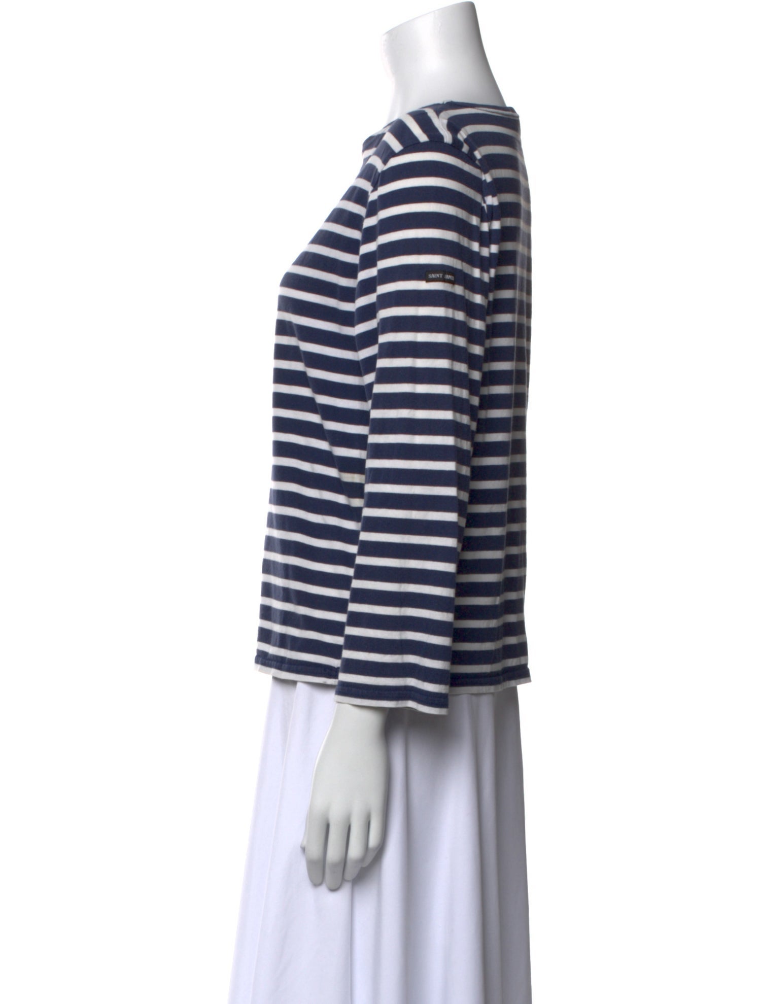 Saint James Striped Bateau Neckline Top