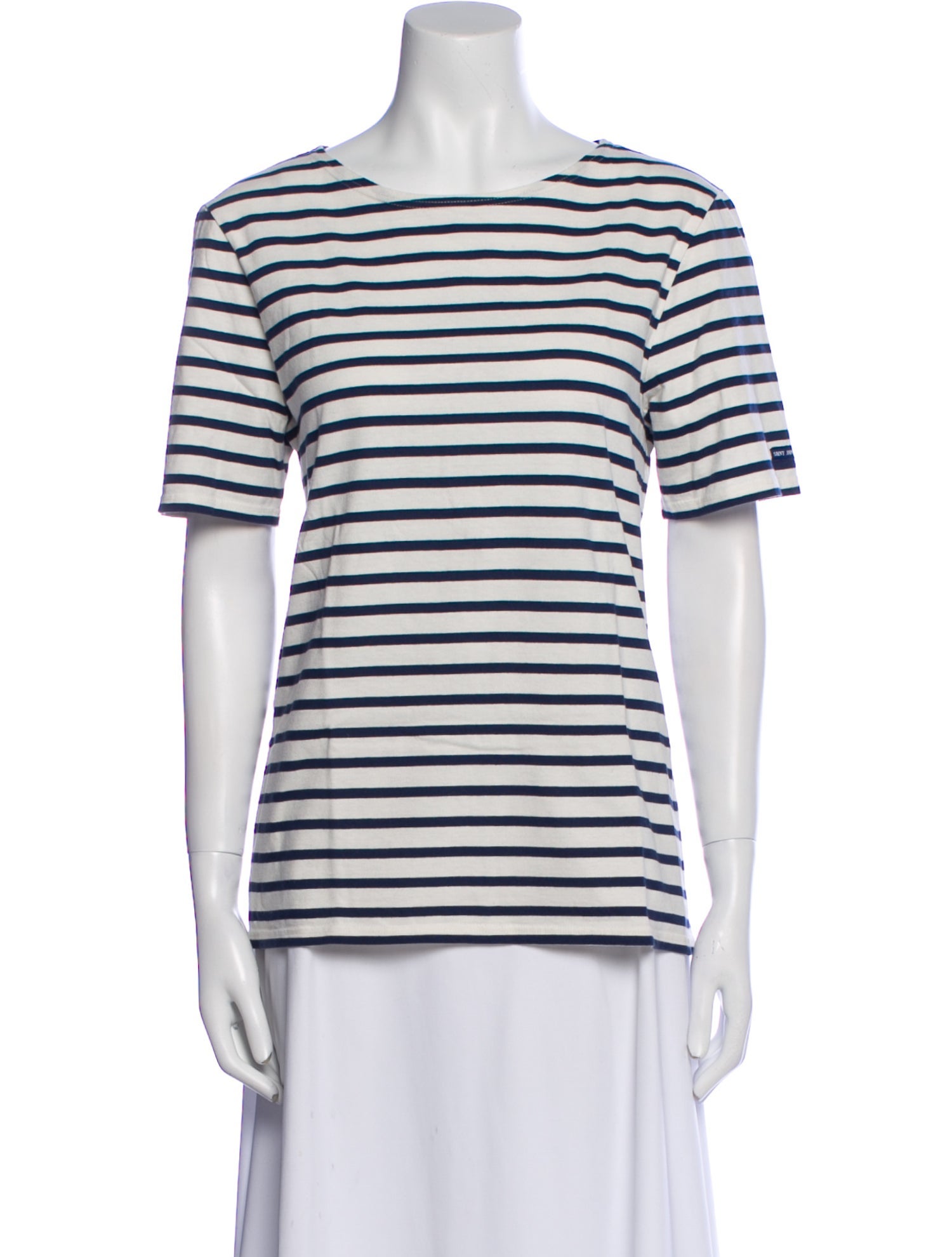 Saint James Striped Bateau Neckline T-Shirt