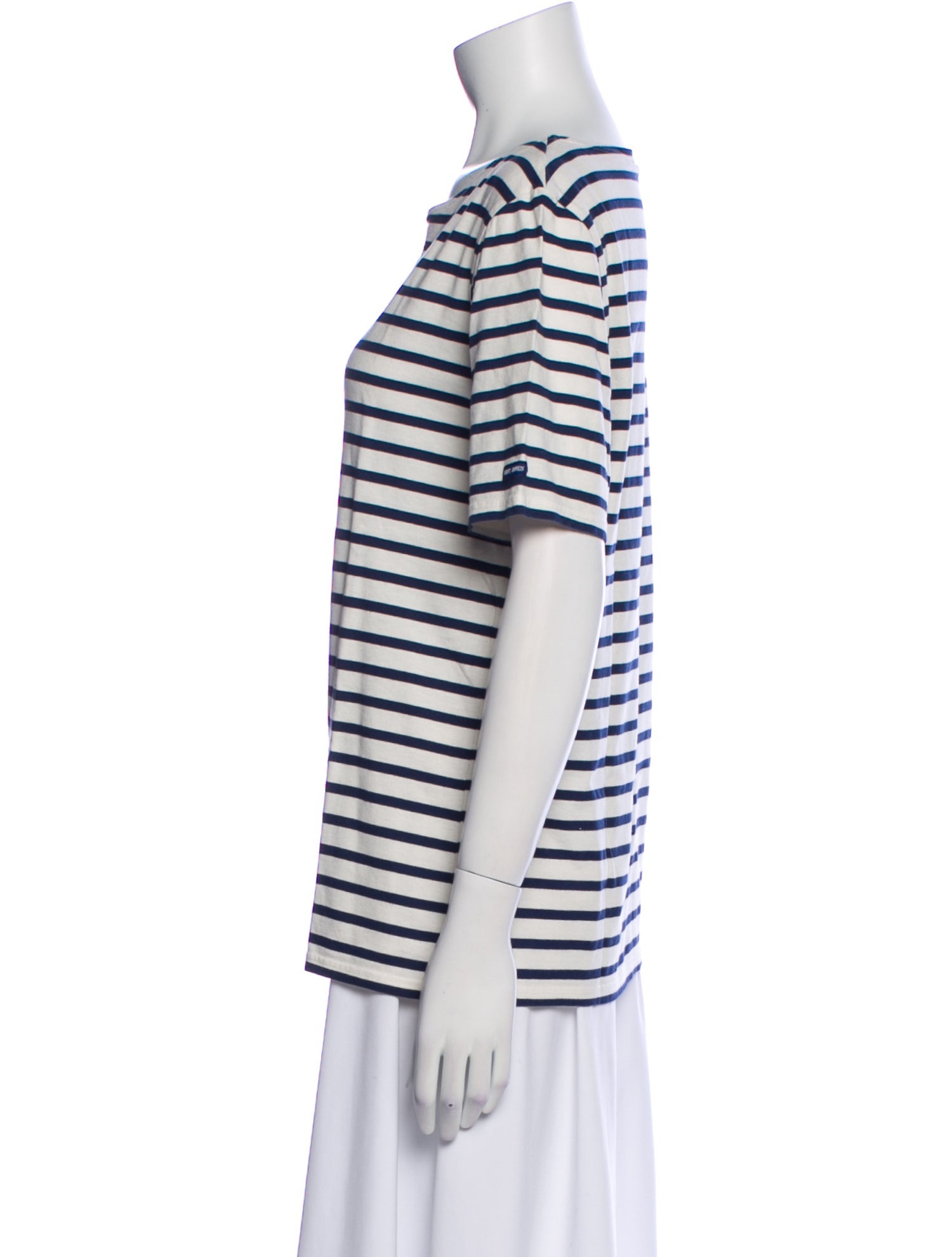 Saint James Striped Bateau Neckline T-Shirt