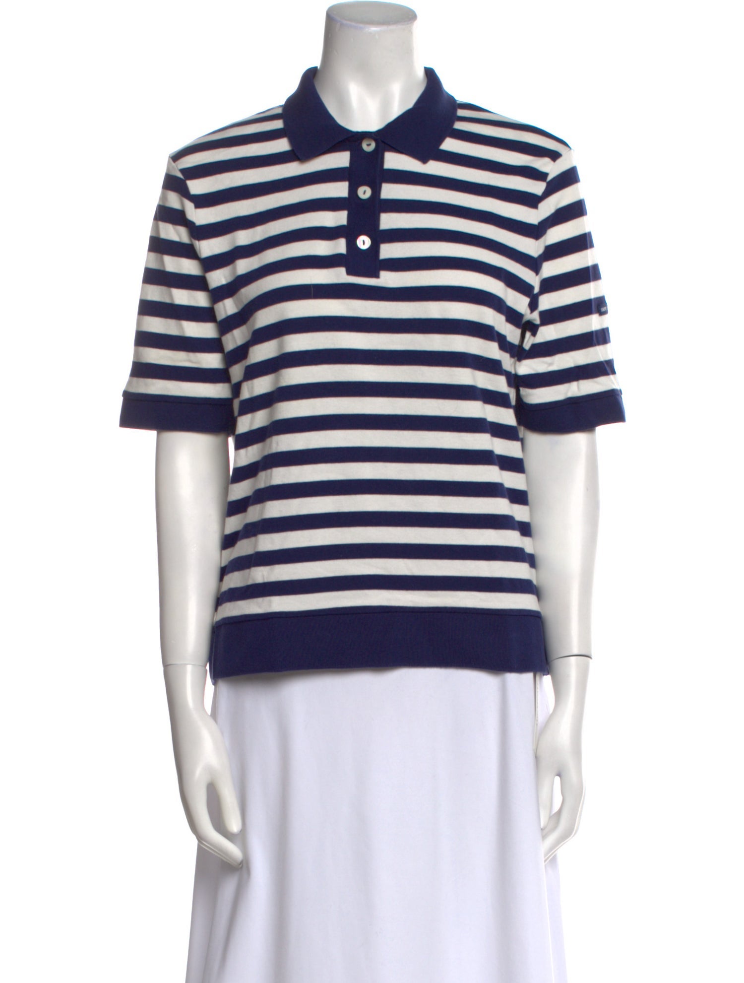 Saint James Striped Short Sleeve Polo