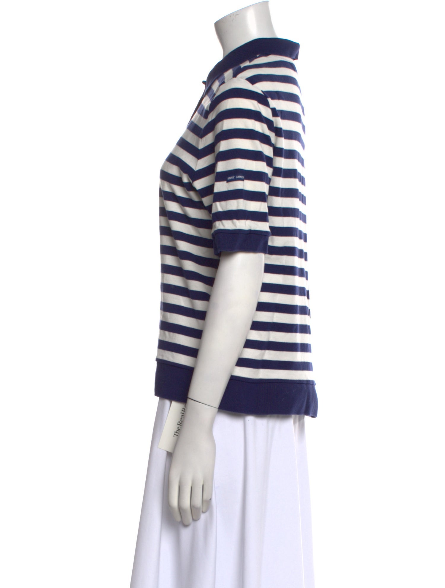 Saint James Striped Short Sleeve Polo