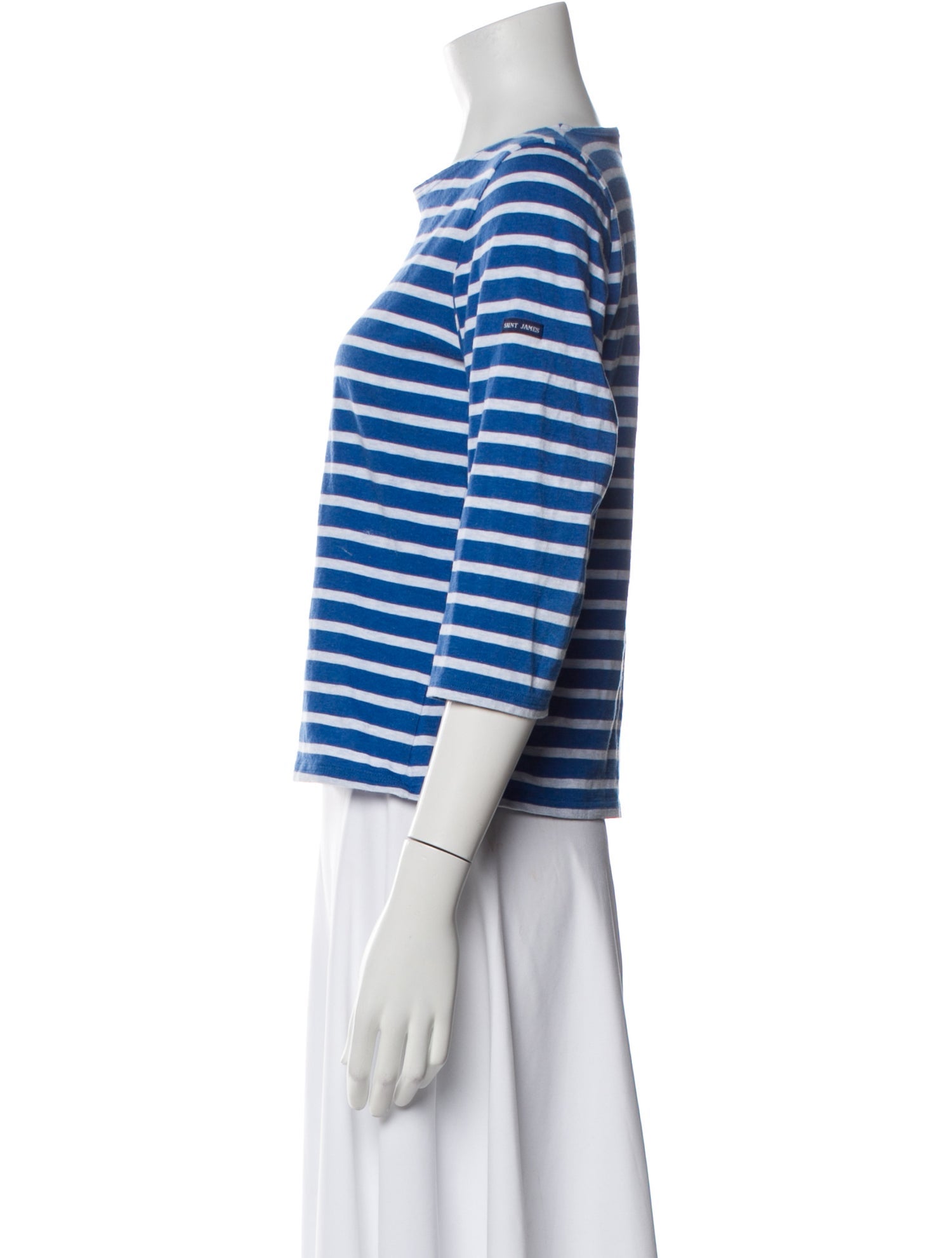 Saint James Striped Bateau Neckline T-Shirt