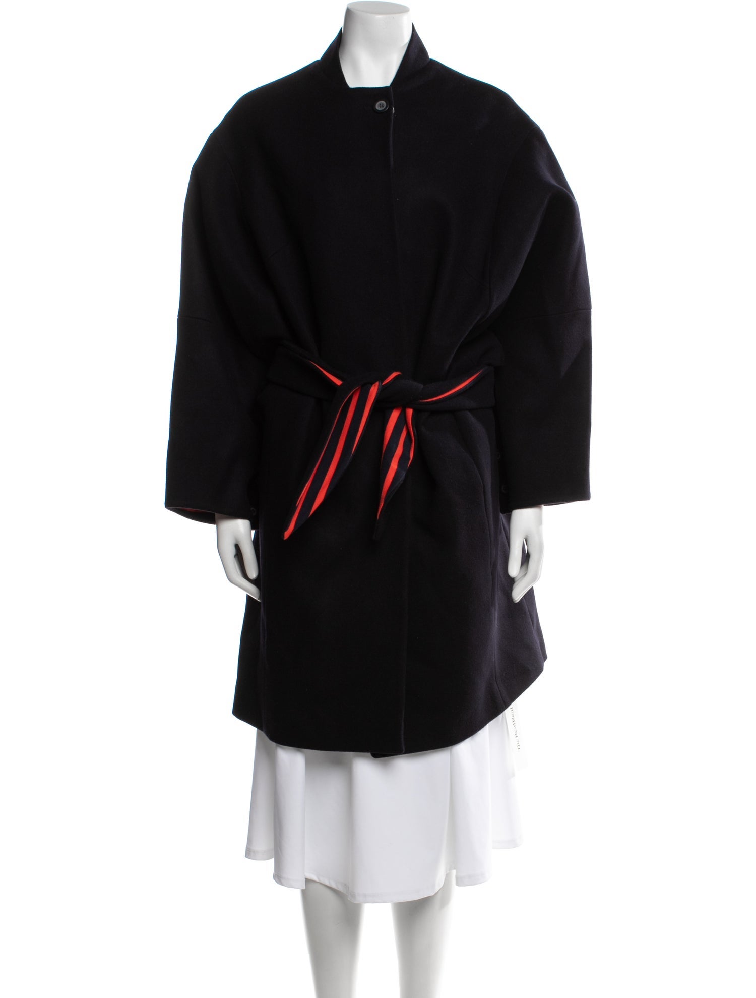 Saint James Wool Faux Fur Coat