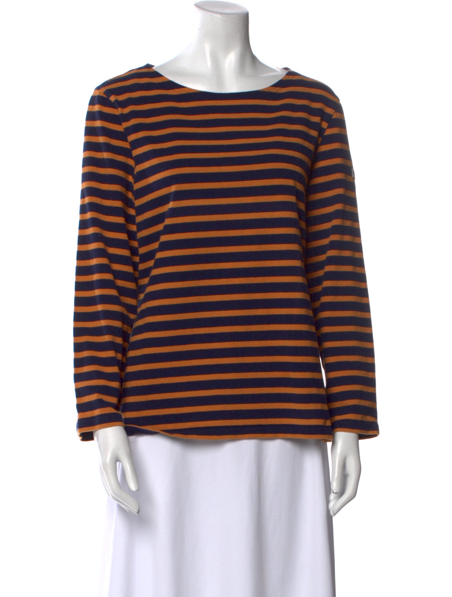 Saint James Striped Bateau Neckline T-Shirt