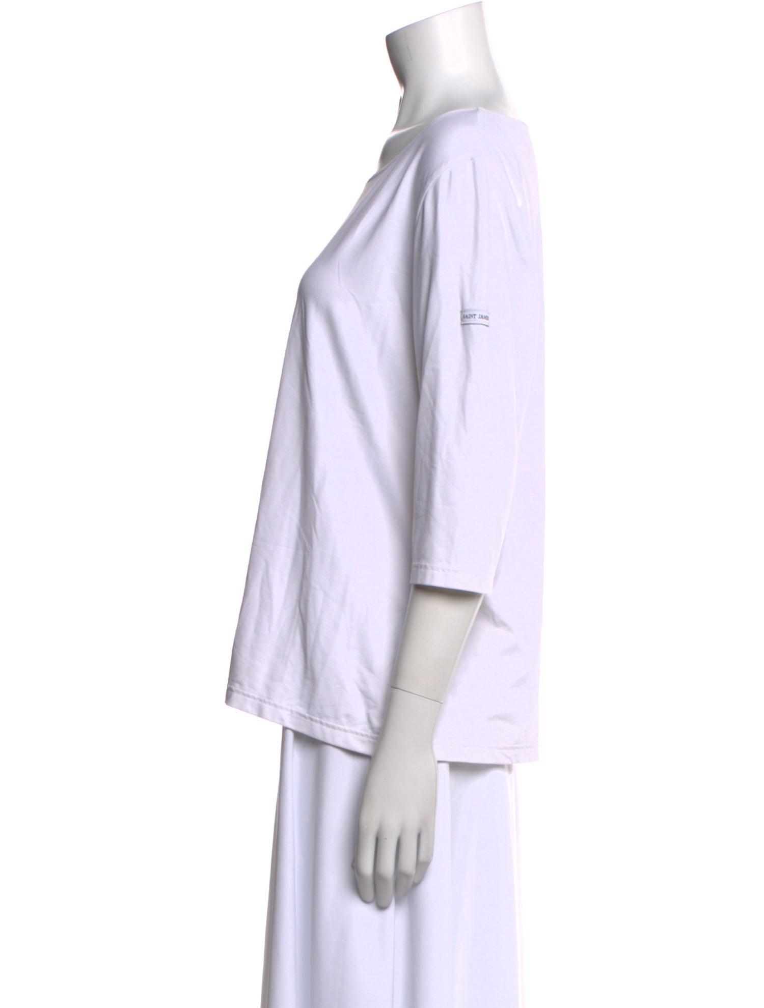 Saint James Bateau Neckline Three-Quarter Sleeve T-Shirt