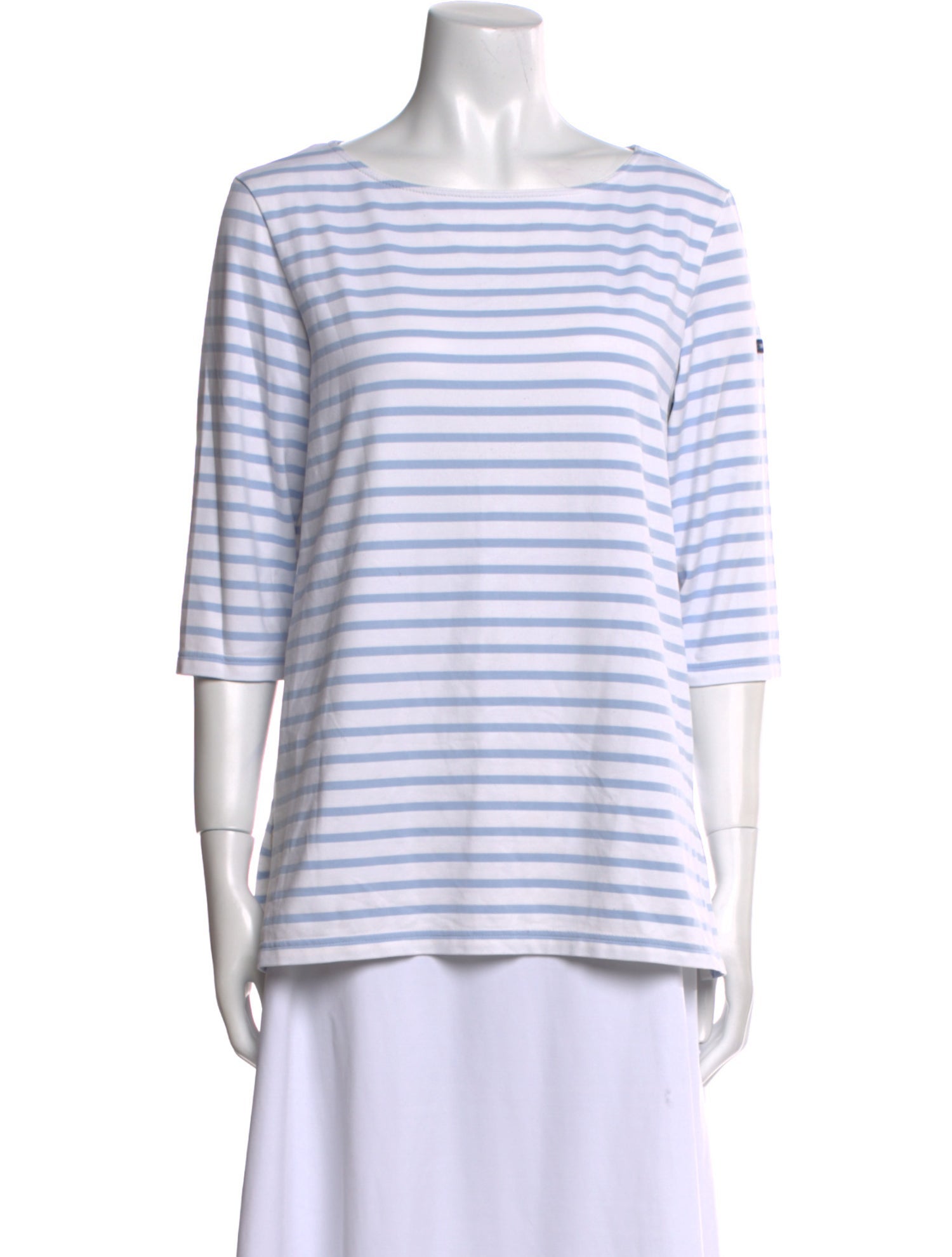 Saint James Striped Bateau Neckline T-Shirt