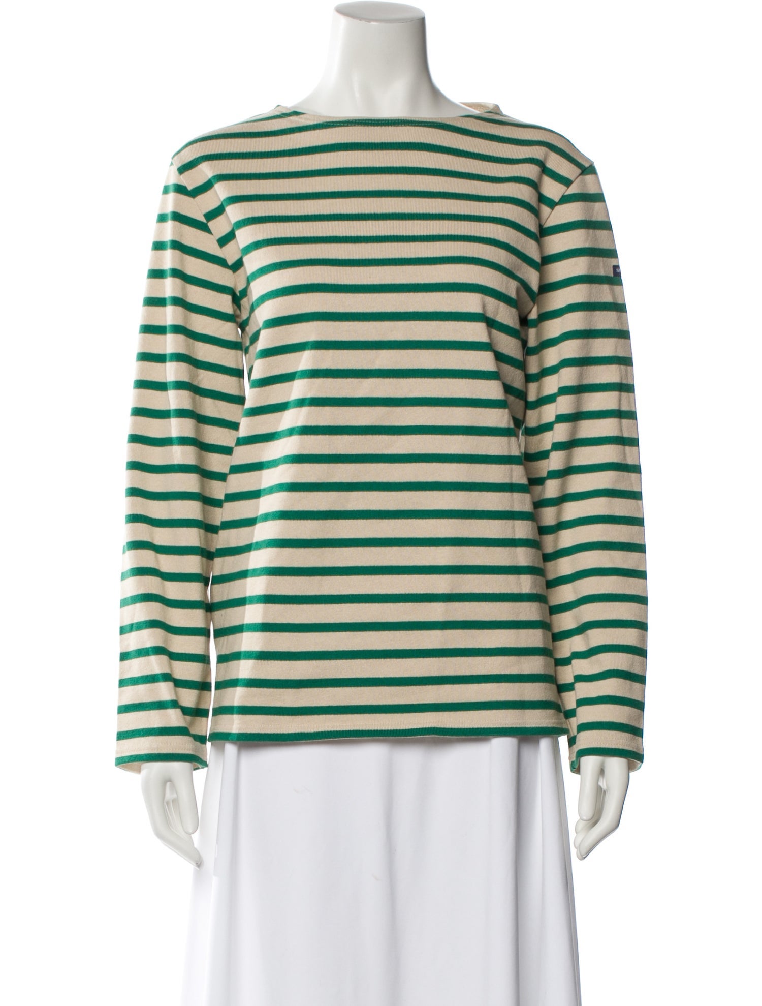 Saint James Striped Bateau Neckline Top