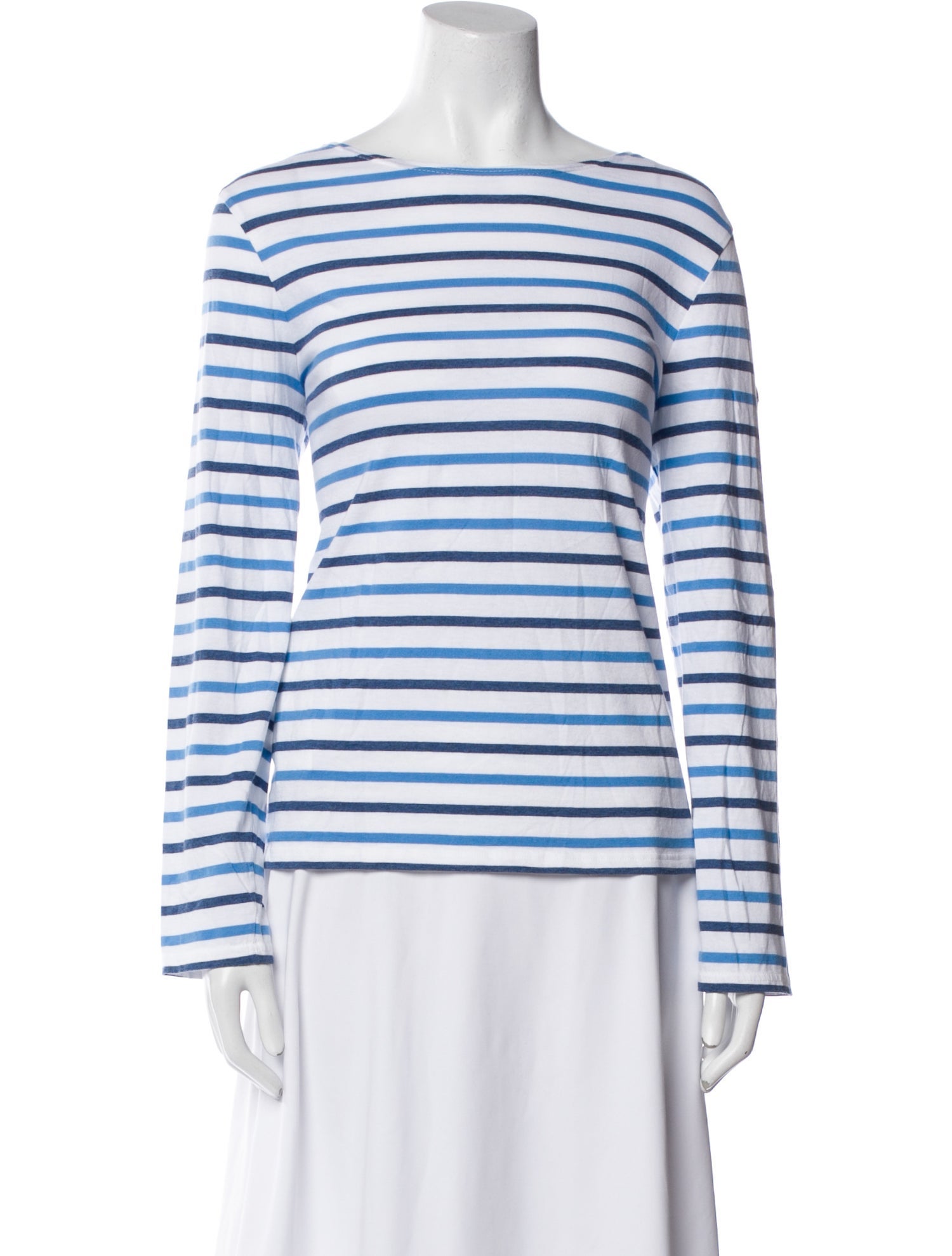 Saint James Striped Scoop Neck Top