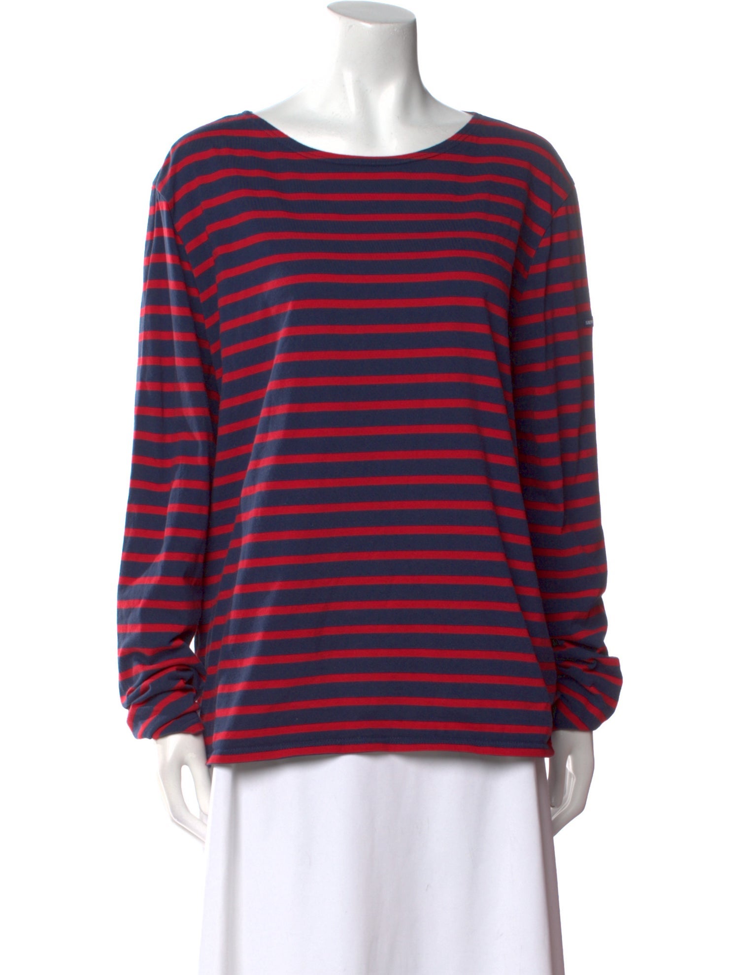 Saint James Striped Bateau Neckline T-Shirt