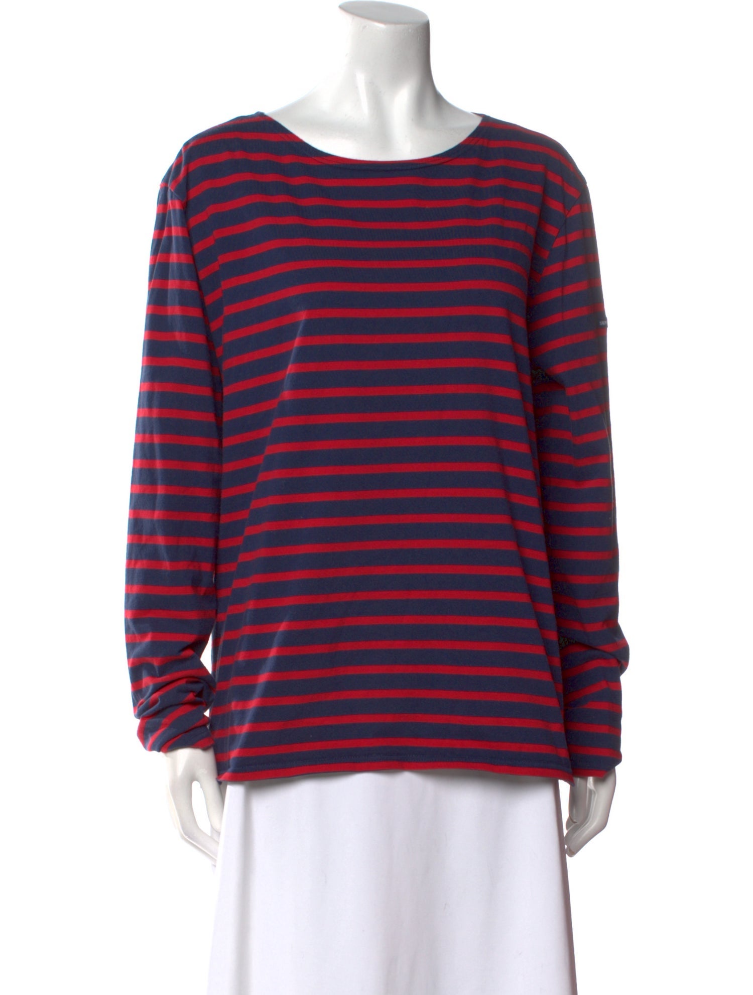 Saint James Striped Bateau Neckline T-Shirt
