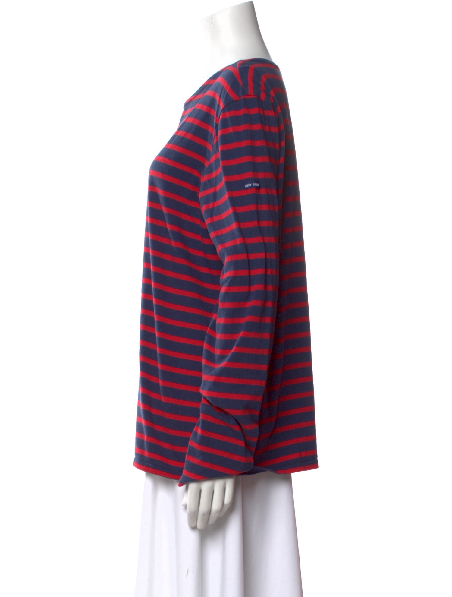 Saint James Striped Bateau Neckline T-Shirt