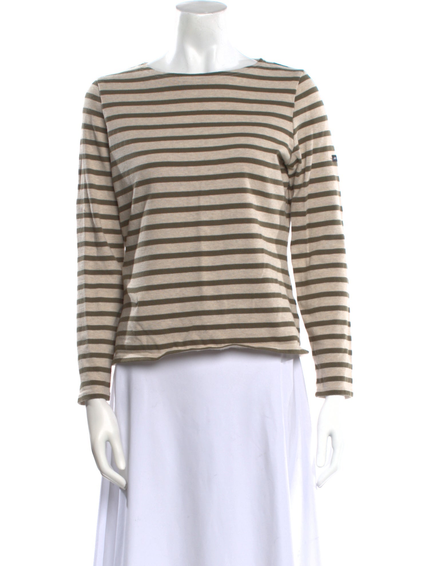 Saint James Striped Bateau Neckline Top