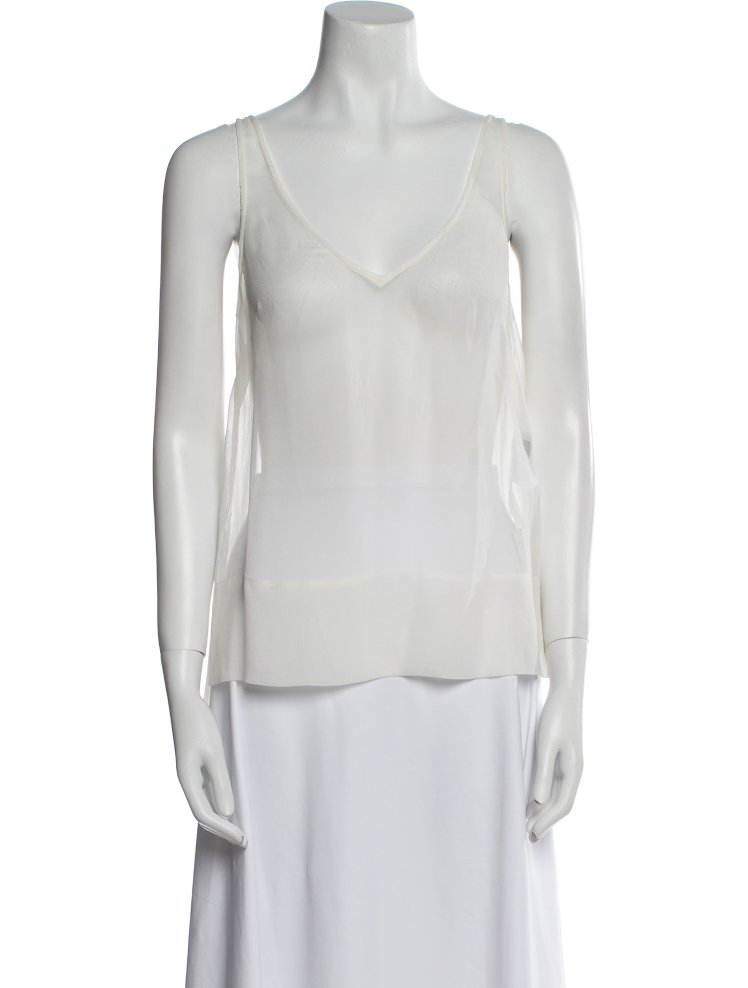 SANS FAFF Silk V-Neck Top