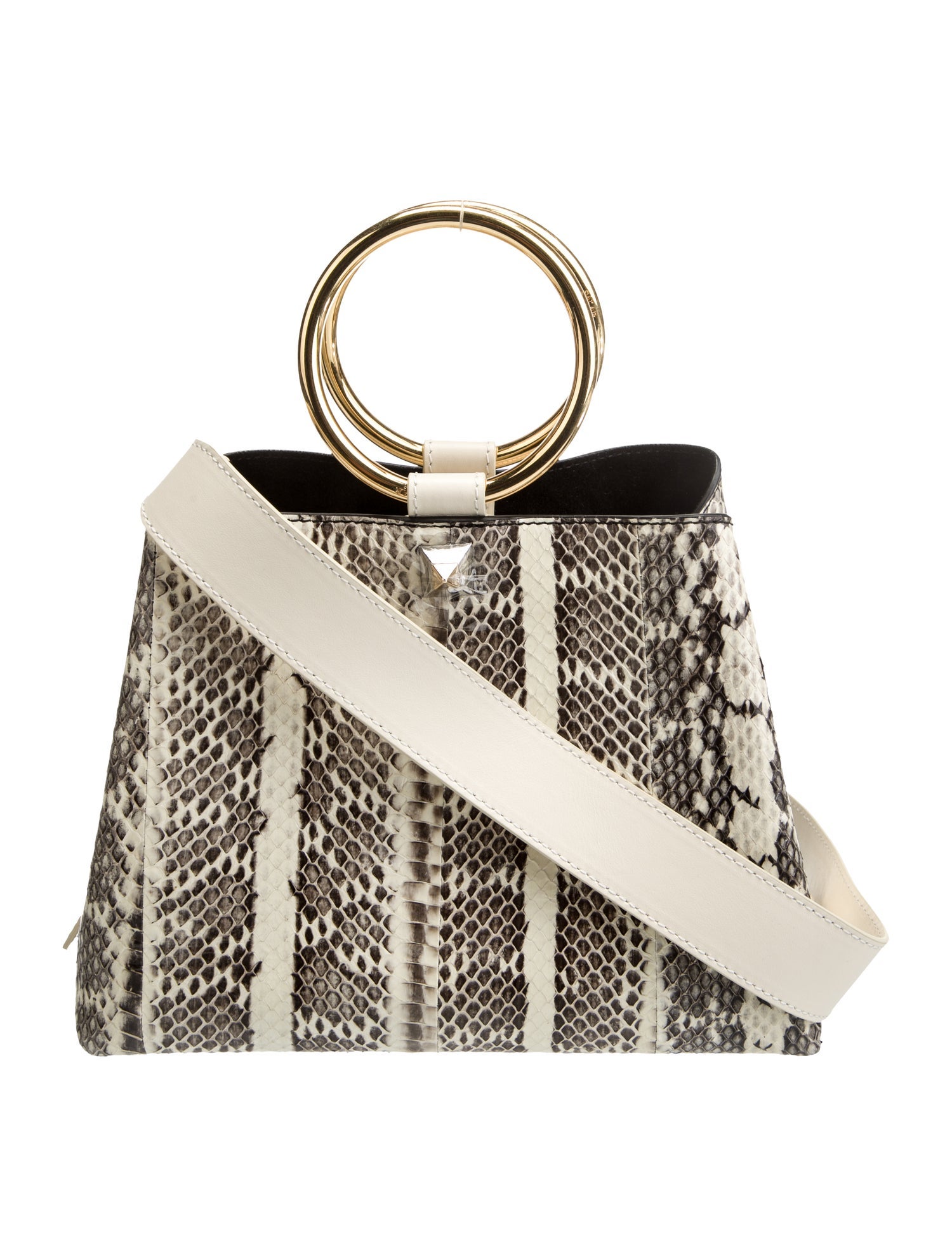 Salar Embossed Leather Bucket Bag