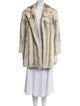 Samuel Spritzer Fur Striped Faux Fur Coat