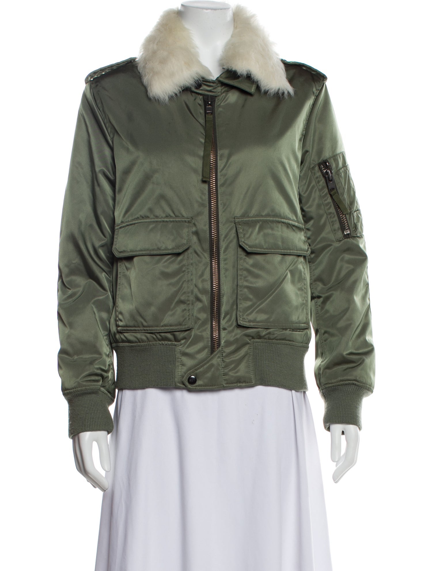 SAM. Nylon Fur Jacket