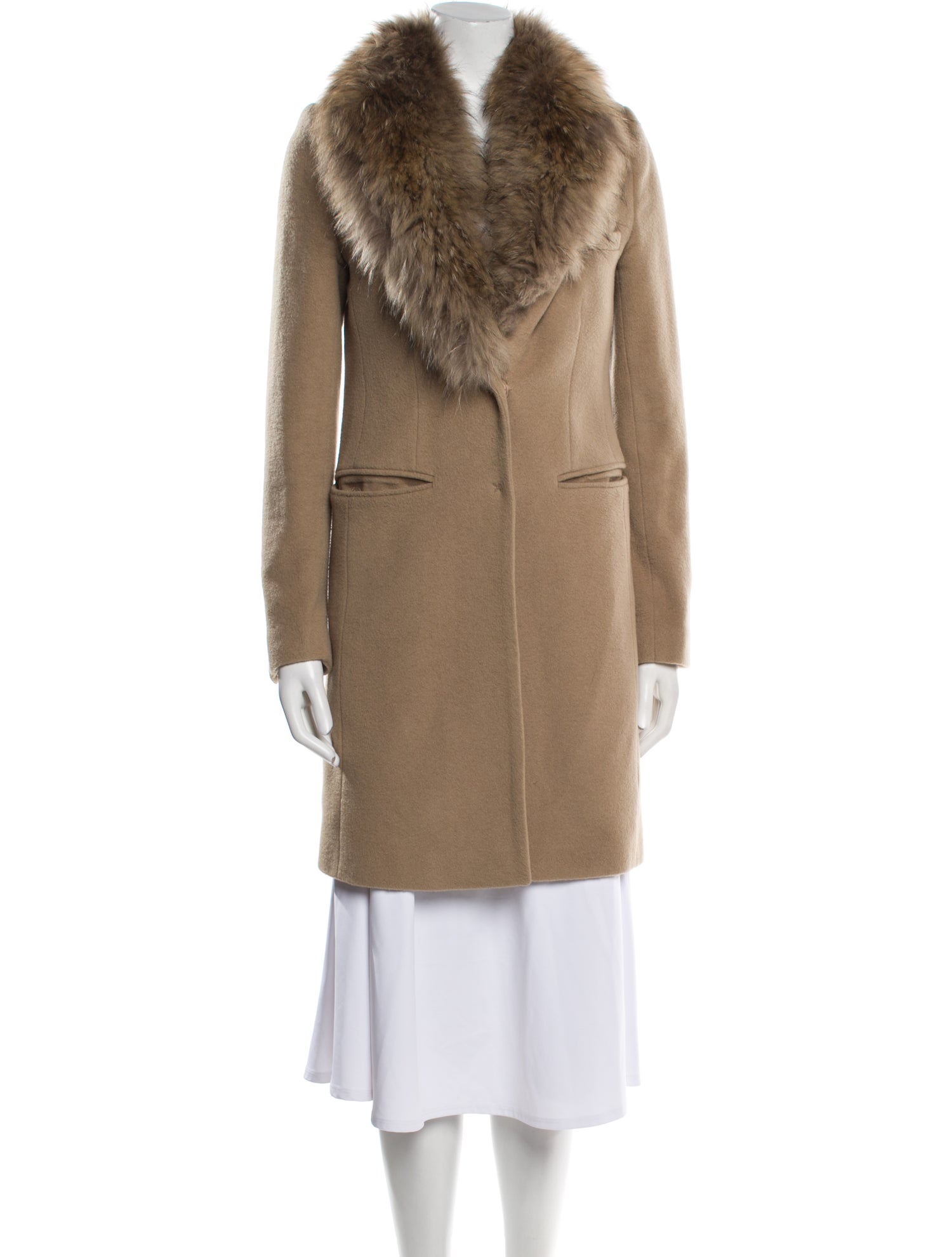 SAM. Wool Faux Fur Coat